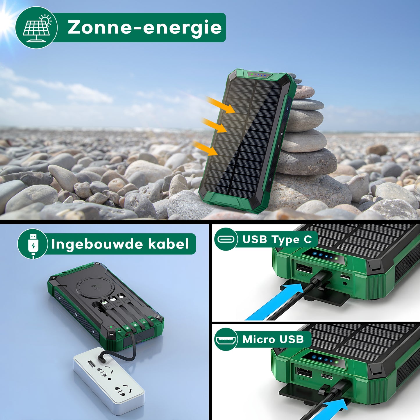 Priprolar® Solar Powerbank 30000 mAh